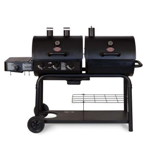 Char-Griller Duo™ 5050 Gas and Charcoal BBQ with Side Burner