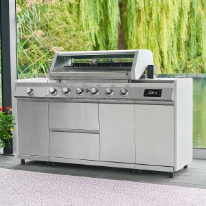 Grillstream Island 6 Burner Hybrid Gas & Charcoal BBQ